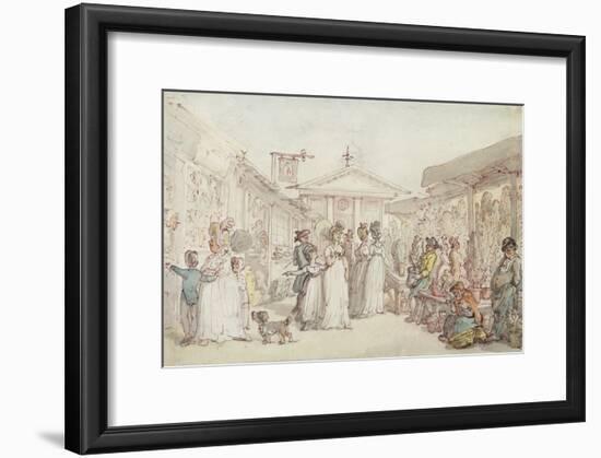 Covent Garden Market, C.1795-1810 (Pen and Ink, W/C and Pencil on Wove Paper)-Thomas Rowlandson-Framed Giclee Print