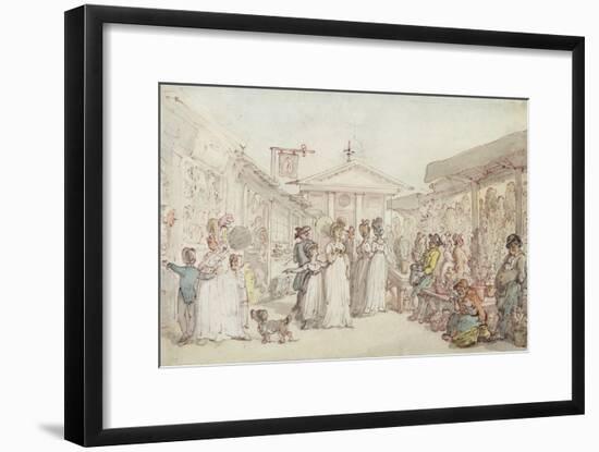 Covent Garden Market, C.1795-1810 (Pen and Ink, W/C and Pencil on Wove Paper)-Thomas Rowlandson-Framed Giclee Print