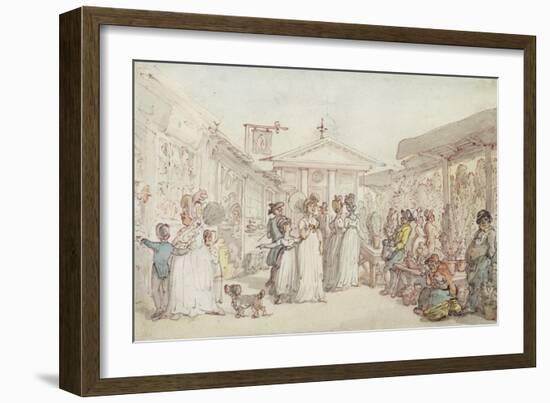 Covent Garden Market, C.1795-1810 (Pen and Ink, W/C and Pencil on Wove Paper)-Thomas Rowlandson-Framed Giclee Print