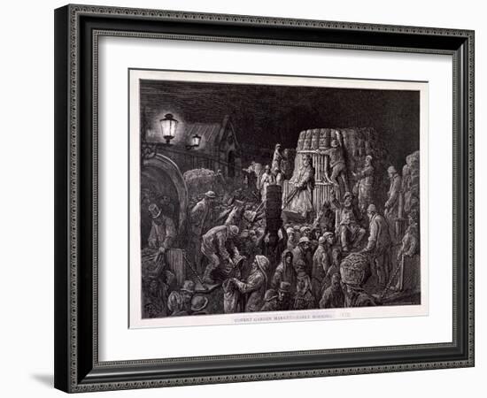 Covent Garden Market-Early Morning, 1872-Gauchard Brunier-Framed Giclee Print