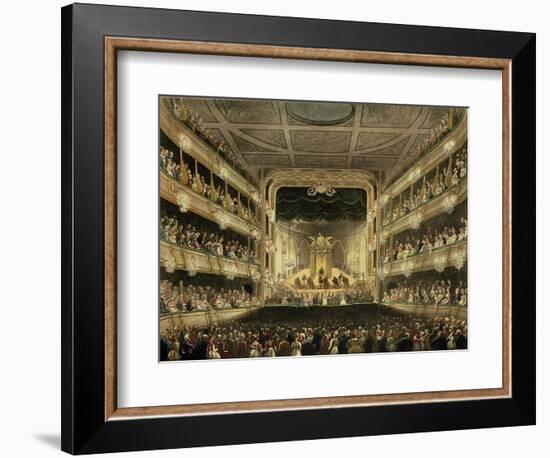 Covent Garden Theatre, 1808, from 'Ackermann's Microcosm of London' Engraved by J. Bluck…-T. & Pugin Rowlandson-Framed Giclee Print