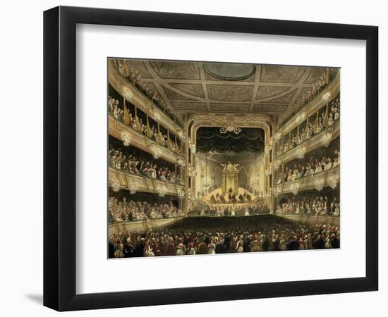 Covent Garden Theatre, 1808, from 'Ackermann's Microcosm of London' Engraved by J. Bluck…-T. & Pugin Rowlandson-Framed Giclee Print