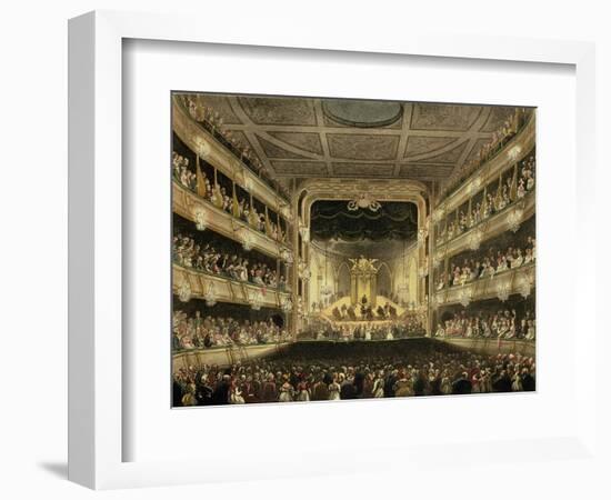 Covent Garden Theatre, 1808, from 'Ackermann's Microcosm of London' Engraved by J. Bluck…-T. & Pugin Rowlandson-Framed Giclee Print