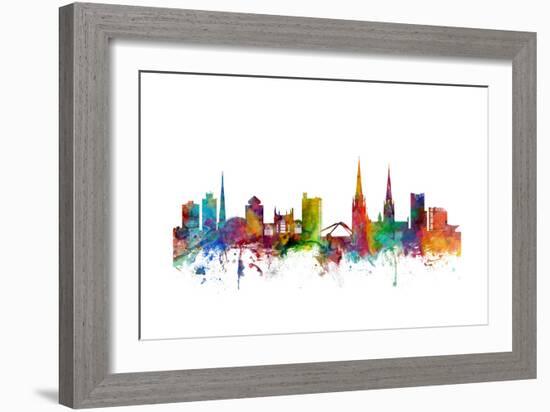 Coventry England Skyline-Michael Tompsett-Framed Art Print