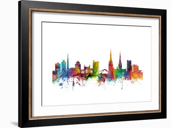 Coventry England Skyline-Michael Tompsett-Framed Art Print