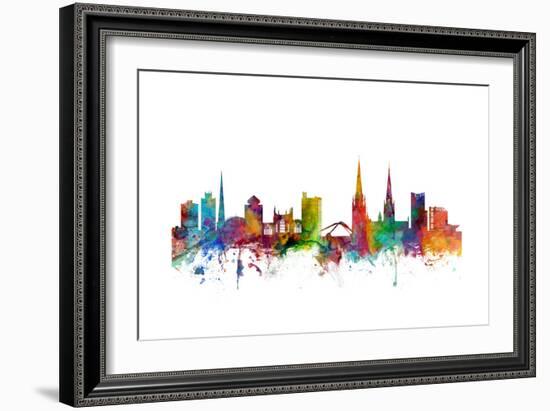 Coventry England Skyline-Michael Tompsett-Framed Art Print