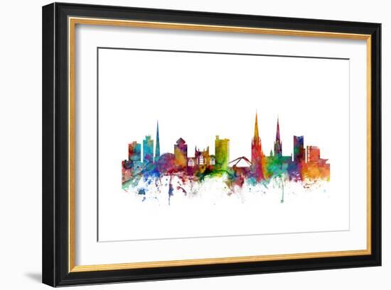 Coventry England Skyline-Michael Tompsett-Framed Art Print