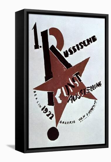 Cover Design for the Catalogue of the Exhibition of Russian Art, Berlin, 1922-Lazar Markovich Lissitzky-Framed Premier Image Canvas