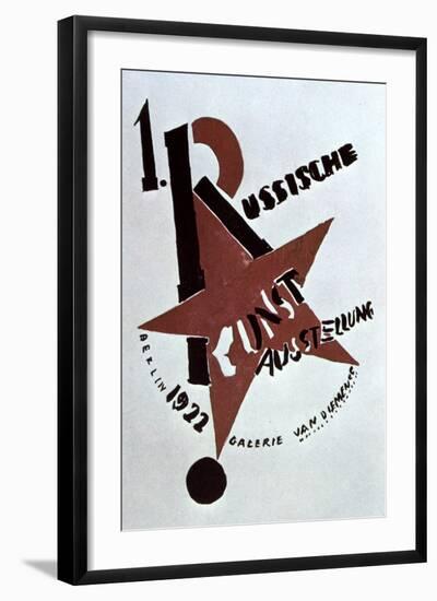 Cover Design for the Catalogue of the Exhibition of Russian Art, Berlin, 1922-Lazar Markovich Lissitzky-Framed Giclee Print