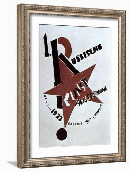 Cover Design for the Catalogue of the Exhibition of Russian Art, Berlin, 1922-Lazar Markovich Lissitzky-Framed Giclee Print