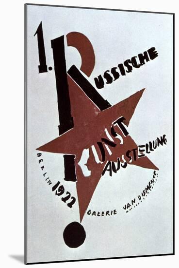 Cover Design for the Catalogue of the Exhibition of Russian Art, Berlin, 1922-Lazar Markovich Lissitzky-Mounted Giclee Print