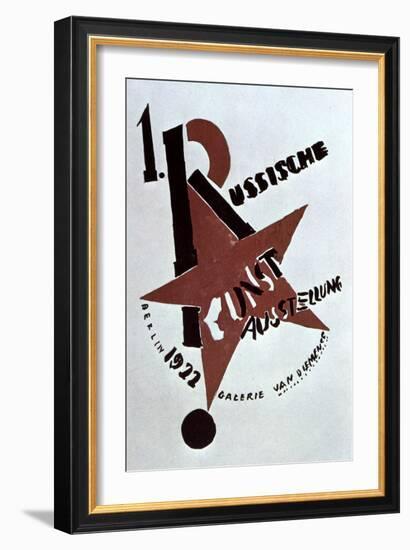 Cover Design for the Catalogue of the Exhibition of Russian Art, Berlin, 1922-Lazar Markovich Lissitzky-Framed Giclee Print