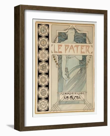 Cover Design for the Illustrated Edition Le Pater-Alphonse Mucha-Framed Giclee Print