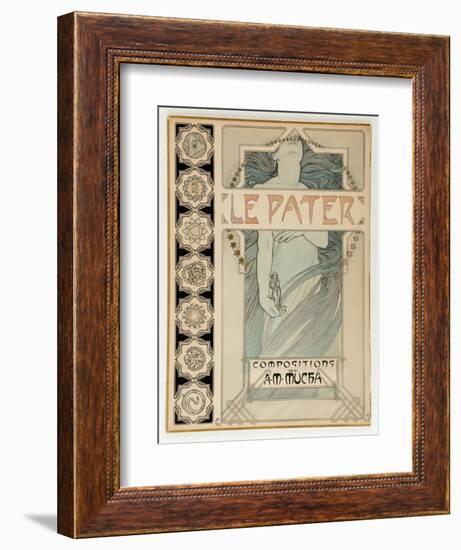 Cover Design for the Illustrated Edition Le Pater-Alphonse Mucha-Framed Giclee Print