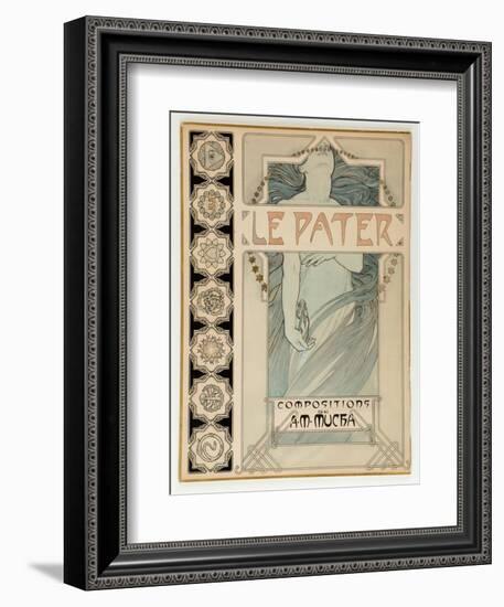 Cover Design for the Illustrated Edition Le Pater-Alphonse Mucha-Framed Giclee Print