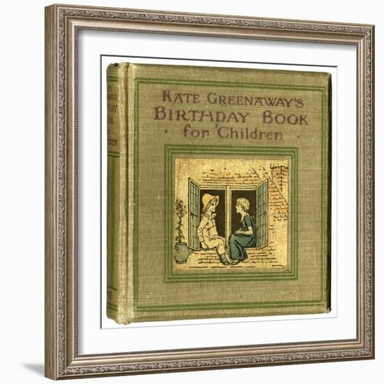 Cover Design, Kate Greenaway's Birthday Book for Children-Kate Greenaway-Framed Art Print