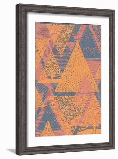 Cover Design with Triangles. Vector Illustration.-jumpingsack-Framed Art Print