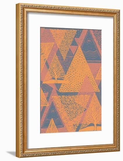 Cover Design with Triangles. Vector Illustration.-jumpingsack-Framed Art Print
