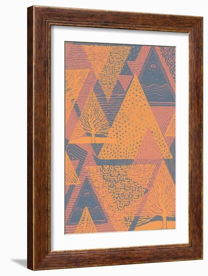 Cover Design with Triangles. Vector Illustration.-jumpingsack-Framed Art Print