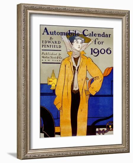 Cover for Automobile Calendar of 1906-Edward Penfield-Framed Art Print