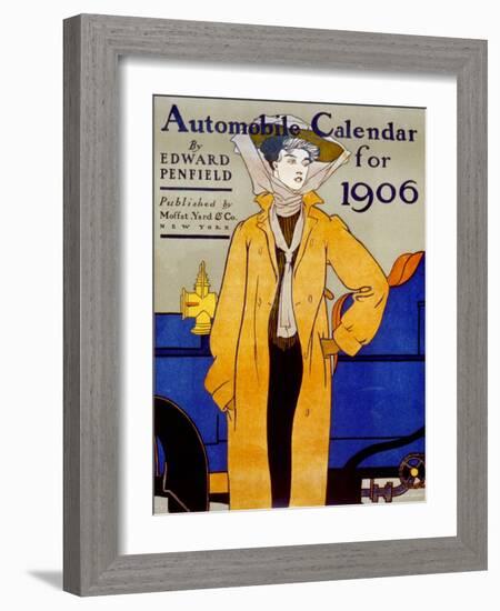 Cover for Automobile Calendar of 1906-Edward Penfield-Framed Art Print