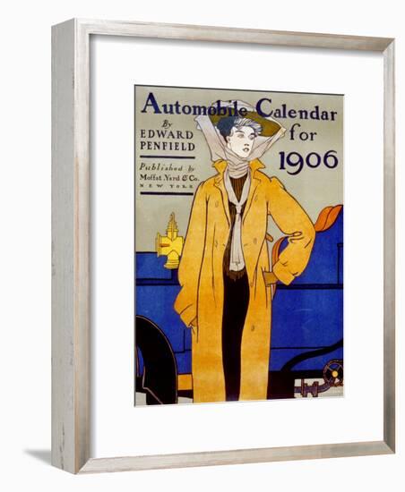 Cover for Automobile Calendar of 1906-Edward Penfield-Framed Art Print