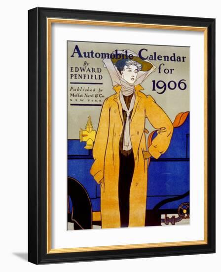 Cover for Automobile Calendar of 1906-Edward Penfield-Framed Art Print