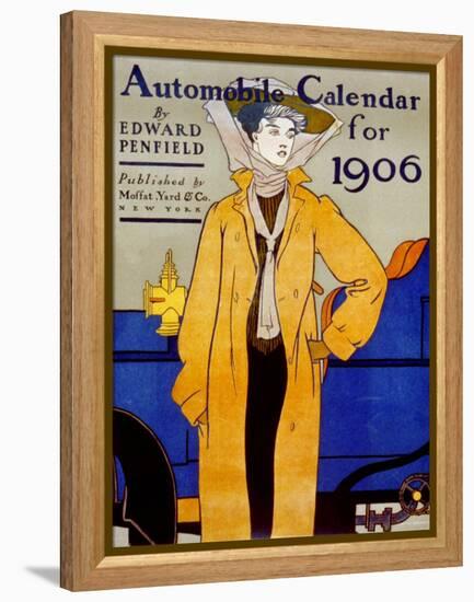 Cover for Automobile Calendar of 1906-Edward Penfield-Framed Stretched Canvas