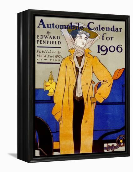 Cover for Automobile Calendar of 1906-Edward Penfield-Framed Stretched Canvas