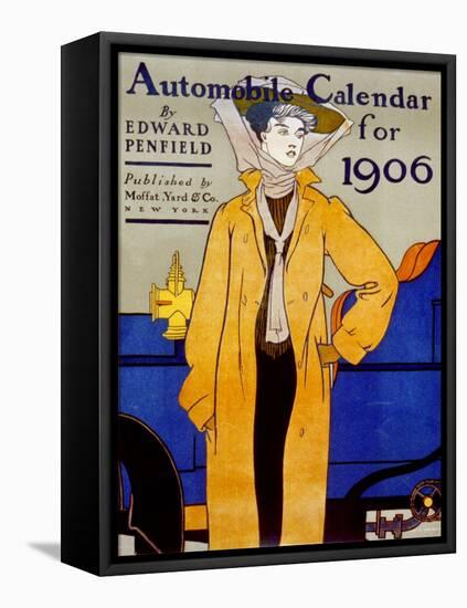 Cover for Automobile Calendar of 1906-Edward Penfield-Framed Stretched Canvas