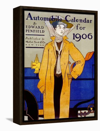 Cover for Automobile Calendar of 1906-Edward Penfield-Framed Stretched Canvas