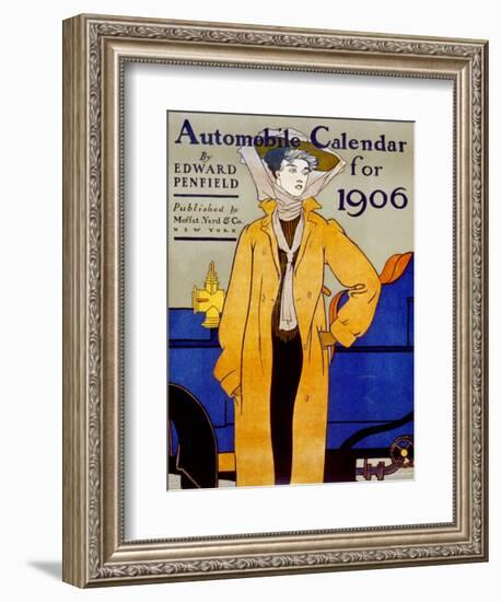 Cover for Automobile Calendar of 1906-Edward Penfield-Framed Art Print