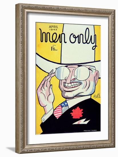 Cover for 'Men Only' Magazine Depicting Harry S. Truman-American School-Framed Giclee Print