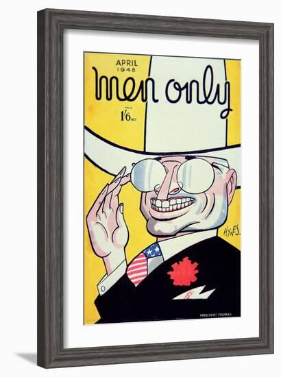 Cover for 'Men Only' Magazine Depicting Harry S. Truman-American School-Framed Giclee Print