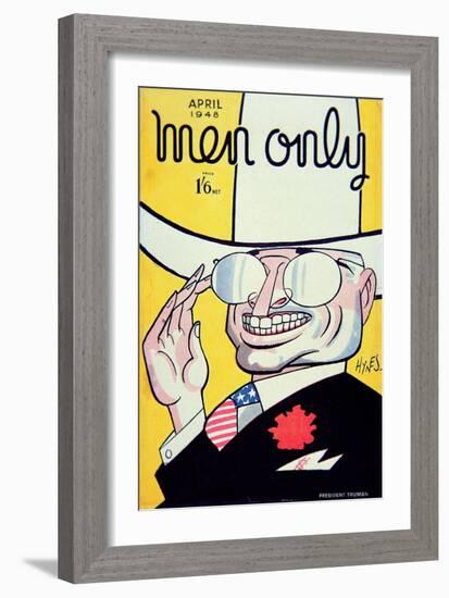 Cover for 'Men Only' Magazine Depicting Harry S. Truman-American School-Framed Giclee Print