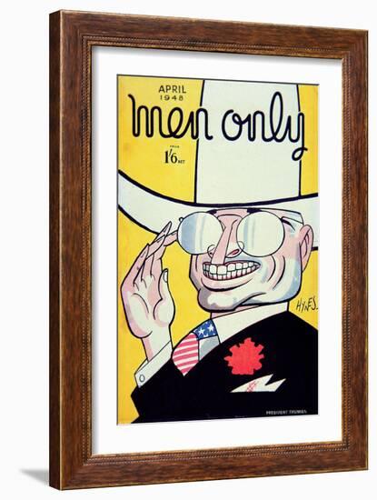 Cover for 'Men Only' Magazine Depicting Harry S. Truman-American School-Framed Giclee Print