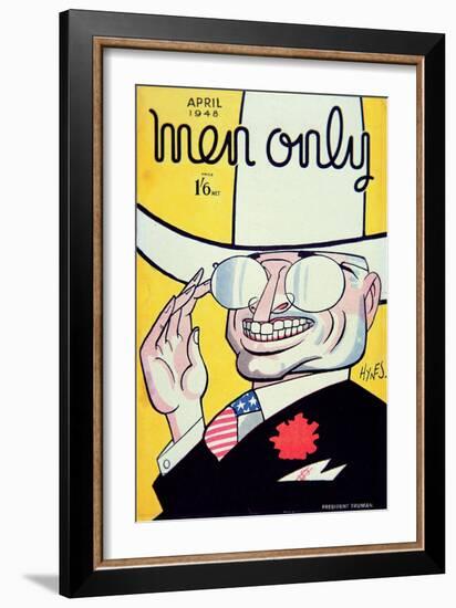 Cover for 'Men Only' Magazine Depicting Harry S. Truman-American School-Framed Giclee Print