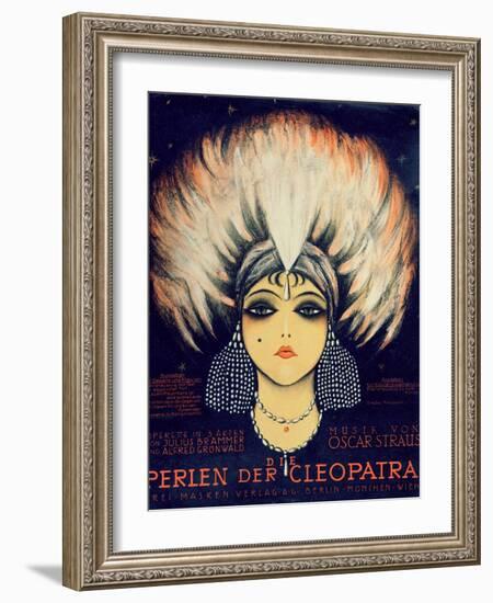 Cover for Score of 'Die Perlen Der Cleopatra', Operetta by Oscar Straus, 1923-German School-Framed Giclee Print