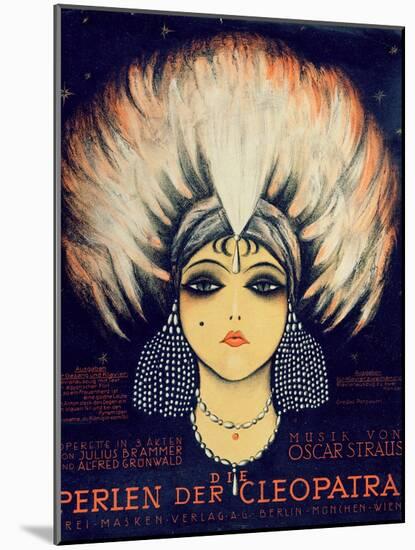Cover for Score of 'Die Perlen Der Cleopatra', Operetta by Oscar Straus, 1923-German School-Mounted Giclee Print