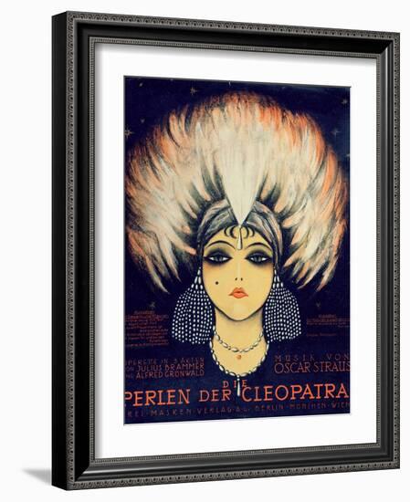 Cover for Score of 'Die Perlen Der Cleopatra', Operetta by Oscar Straus, 1923-German School-Framed Giclee Print