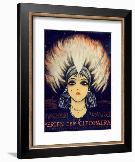 Cover for Score of 'Die Perlen Der Cleopatra', Operetta by Oscar Straus, 1923-German School-Framed Giclee Print