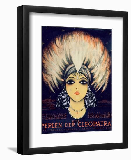 Cover for Score of 'Die Perlen Der Cleopatra', Operetta by Oscar Straus, 1923-German School-Framed Giclee Print