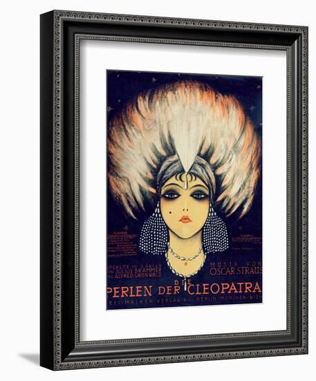 Cover for Score of 'Die Perlen Der Cleopatra', Operetta by Oscar Straus, 1923-German School-Framed Giclee Print