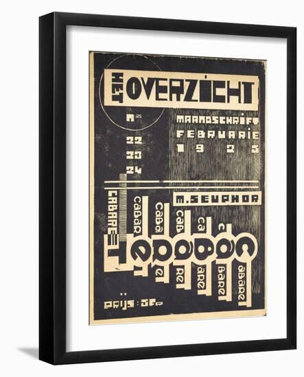 Cover for the Magazine 'Het Overzicht', C. 1921-1925-null-Framed Giclee Print