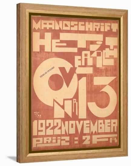 Cover for the November 1922 Issue of the Magazine 'Het Overzicht', 1922-null-Framed Premier Image Canvas