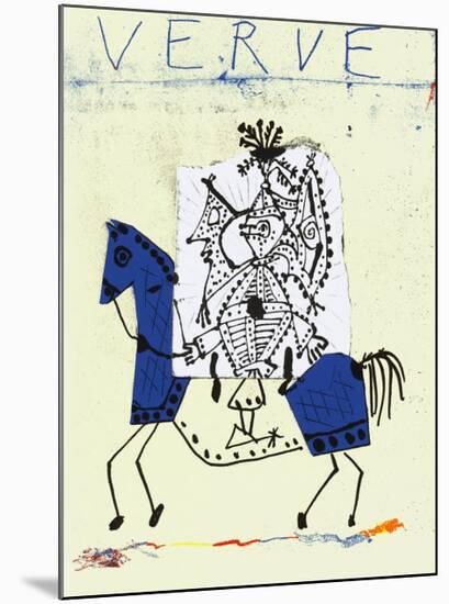 Cover For Verve, c.1951-Pablo Picasso-Mounted Serigraph