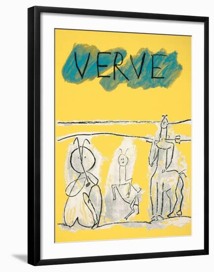 Cover For Verve, c.1951-Pablo Picasso-Framed Serigraph