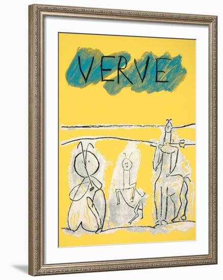 Cover For Verve, c.1951-Pablo Picasso-Framed Serigraph