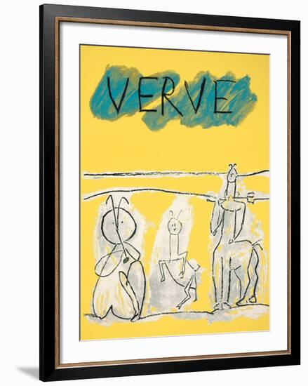 Cover For Verve, c.1951-Pablo Picasso-Framed Serigraph