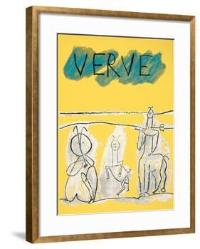 Cover For Verve, c.1951-Pablo Picasso-Framed Serigraph